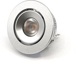 TQ4U LED inbouwspot - Ø 50 mm - Kantelbaar - 2.5W - 2800K - 700mA - Dimbaar - Grijs aluminium