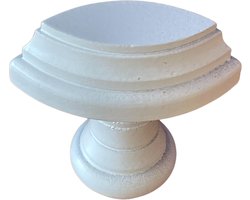 TQ4U meubelknop "Pascal" - beukenhout - wit gespoten - 53 mm breed x 50 mm hoog