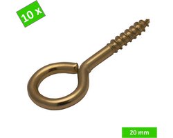 TQ4U Schroefoog messing - 20 mm - Ø 3.2 mm - 10 stuks