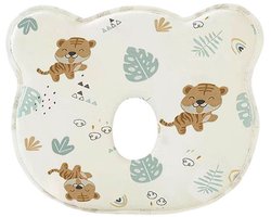 Traagschuim baby reiskussen, draagbaar, schattig cartoonbeertje, zacht en gezellig kussen, ademend beddengoed voor baby's, voor kleine jongens en meisjes, voorkomt een plat hoofdje, tijger