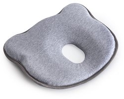 Traagschuim Kussen Voor Baby's, Schattig Zacht Kussen Met Cartoonbeer, Neksteun, Geschikt Voor Baby's Om Op Te Slapen, Ideaal Voor Kleine Jongens En Meisjes, Voorkomt Plat Hoofd Syndroom, Grijs