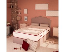 Traagschuim Matras 120x200 cm met Waterfoam - Wasbare Tijk en 24 cm Hoogte