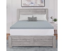 Traagschuim Matras Topper - Matrasbeschermer Comfort - Verbeter Slaapcomfort - Grafiet Geïnfuseerd - Queen - Grijs