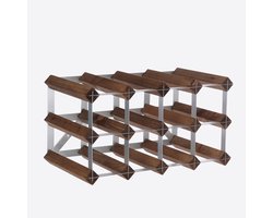 Traditional Wijnrek - Donkere Eik - 12 Flessen