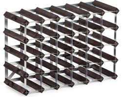 Traditional Wine Rack Co. - Traditional Wine Rack Wijnrek voor 30 Flessen Verbrande Eik