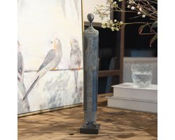 Traditioneel Afrikaans Standbeeld - Abstract Tribal Dama voor Woondecoratie