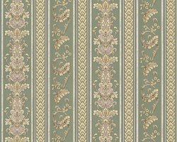 TRADITIONEEL STREPEN BEHANG | Klassiek - geel groen - A.S. Création Hermitage 10