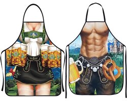 Traditionele Bavarian Schorten voor Feesten en Barbecues, Perfect voor Oktoberfest en Bierpartijen, Set van 2, 80 x 60 cm