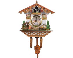 Traditionele koekoeksklok wanddecoratie, helder display, stil geluid, vogelhuisje, ontwerp voor woonkamer, kantoor, slaapkamer of thuis