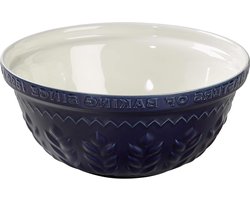 Traditionele mengkom van aardewerk in indigo en ivoorkleurig - 55 liter - Tala Originals