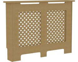 Traditionele radiatorkap van onbehandeld MDF met kastrooster – Medium formaat