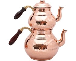 Traditionele Turkse theepot koper (0,75-1,5 liter) - caydanlik
