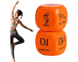 Trainingskubus - Sport Uitrusting - Fitness Variatie - Zeszijdige Oefeningen - 2 Stuks - Oranje