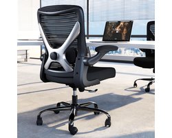 TRALT X-Design Ergonomische Bureaustoel – Lendensteun – Ademend Mesh – Zwart/Zilver