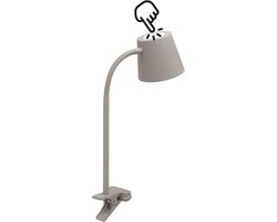 Trango Batterij Oplaadbare LED Clip Lamp 2017-22B in Beige Touch Traploos dimbaar 6W 2700K Warm Wit IP44 Spatwaterdichte Klem Lamp Voor Slaapkamer Leeslamp Camping Tuin Tafellamp