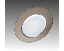 Trango Set van 1 - 12 Volt AC/DC LED Meubelinbouwspot G4E-018 Inbouwlamp, Plafondlamp in Chroom Meubellamp, Inbouwlamp (Vervangende Lamp met MR16, G4, GU5.3 Fitting) Afzuigkap Lamp, Kabinetslamp, enz.