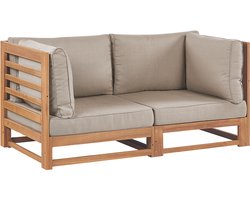 TRANI - Tuinbank 2-zits - Taupe - Gecertificeerd acaciahout