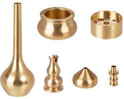 TRANKIELO® - 6 stuks messing wierookhouders - 6 stijlen - Elegant design voor meditatie en decoratie