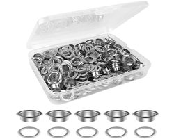 TRANKIELO® - Duurzame Doorvoerenset met 50 Ringen – 20mm Koperen Ogen voor Stof, Leer, Canvas, Gordijnen – Inclusief Opbergdoos