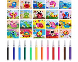 TRANKIELO® - Educatieve 3D Stickers voor Kinderen – Creatief EVA-Schuim Speelgoed – Set van 20 Doe-Het-Zelf Knutselsets - Geschikt voor Kinderen vanaf 3 Jaar