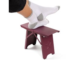 TRANKIELO® - Ergonomische Paarse Draagbare Voetenbank - Opvouwbare Onderbureau Voetensteun - Comfortabel & Non-Slip