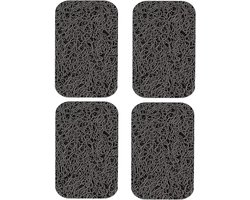 Trankielo - Herbruikbare Anti-slip Zeep Houder voor Douche, Badkamer en Keuken - Set van 4 Grijze Zeep Pads