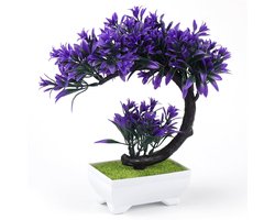 TRANKIELO® - Kunstplanten in pot - Kunstmatige Bonsai Boom - Duurzaam en Onderhoudsvriendelijk voor Woon- en Werkruimtes