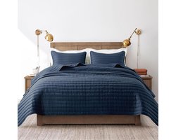 TRANKIELO® - Luxe Woondeken 220x240 cm – Ultra Zacht en Ademend Microvezel – Multifunctioneel en Stijlvol – Blauwe Knuffeldeken voor Alle Seizoenen