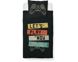 TRANKIELO® – Microvezel Beddengoedset voor Eenpersoonsbed, Gamer-Geïnspireerd Design, 140 x 200 cm Dekbedovertrek + 65 x 65 cm Kussensloop met Ritssluiting