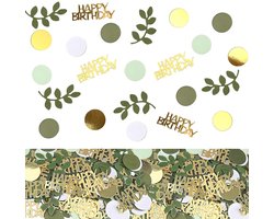 TRANKIELO® - Premium Glitter Tafelconfetti - 200 Stuks - Verjaardagsdecoratie - Groen Goud - Herbruikbaar - Voor Verjaardagsfeestjes - Strooidecoratie