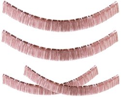 TRANKIELO® - Rosegouden Metallic Foliefranjes Slingers - 4 Stuks, 20cm x 200cm - Bruiloft, Verjaardag, Themafeest Decoratie
