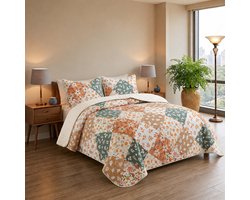 TRANKIELO® - Sprei 240 x 260 cm – Zachte microvezel – Inclusief 2 kussenslopen – Ondersteunt alle seizoenen