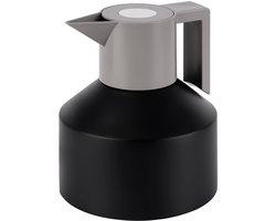 TRANKIELO® - Zwart Geïsoleerde Koffiekan van RVS - Dubbelwandige Thermische Karaf van 1.2L/40.5oz - Warm voor 8 Uur/Koud voor 12 Uur - Voor Koffie, Thee, Water en Andere Drankjes