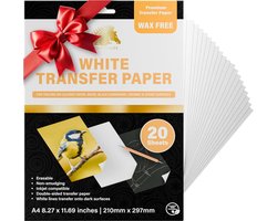 Transferpapier Wit - 20 Vellen Grafietpapier Zonder Was