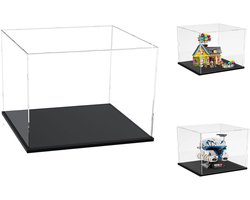 Transparant acryl beschermhoesje, stofdicht en dik 3 mm, voor verzamelobjecten zoals Lego, 28 x 16 x 20 cm