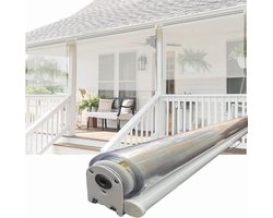 Transparant PVC Rolgordijn voor Buiten: Weerbestendige Zonwering voor Tuin en Terras (150 x 220 cm)