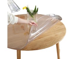 Transparant PVC zacht glazen tafelkleed - waterdicht, oliebestendig, brandveilig, wasbaar tafelkleed - 90 x 160cm - salontafelmat - kristallen bord - transparante tafelkleedhoes - tafelkleed - geschikt voor keuken, kaptafel, bureau