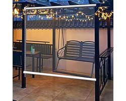 Transparant Rolgordijn - PVC Gordijn Blind - Buiten Afschermen - Hoge Transparantie - 190x200cm - Transparant
