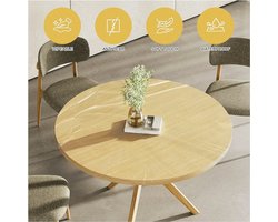 Transparant tafelkleed rond - afwasbaar, weerbestendig - 1 stuk - PVC - 120 cm