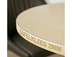 Transparant Tafelzeil Rond 140 cm Ø – Dikte 2mm – Tafelbeschermer met Afgeschuinde Randen – Waterdicht & Krasbestendig – Gemakkelijk Schoon te Maken & Duurzaam