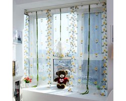 Transparant tule gordijn - hoogwaardig polyester - unieke vouwfunctie - 1 stuk