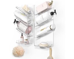 Transparante Acryl Badkamer Organizer met Wandmontage en Zuignap – Douche Caddy voor Toiletten