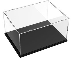 Transparante Acryl Displaykast voor Verzamelobjecten, Stofdichte Plexiglas Vitrinekast voor Lego Sets, Beelden en Figuren, 30x40x20cm, Zwart, Ideaal voor Collectie en Presentatie