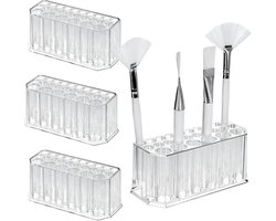 Transparante acryl nagelkunst-organizer met 26 vakken, perfecte opbergdoos voor kwasten, make-upstiften en accessoires, ideaal voor kaptafel en badkamer