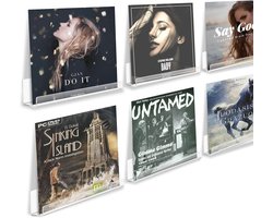 Transparante Acryl Platte Rekken voor Vinyl Platen - 6 Stuks, 30 cm - Ideaal voor Wanddecoratie en Albumverzameling