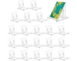 Transparante Acryl Standaard Set van 20 - Verstelbare Bordenhouder voor Decoratieve Presentatie