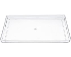 Transparante Acryl Storage Lade Snack Plaat Thee Ontbijtbroodschotel Handdoeken Lade Voedsel Dienblad Badkamer Keukenbenodigdheden Decoratieve dienblad (Color : Transparent)
