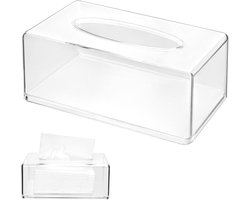 Transparante Acryl Tissue Box voor Slaapkamer, Badkamer en Woonkamer - Stijlvol en Functioneel Design voor Tissuepapier