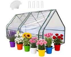 Transparante Afdekking voor Een Kas - Draagbare Plantenkas - Draagbare Minikas - Geschikt voor Buiten Gebruik - PVC-Materiaal