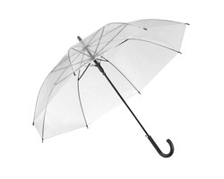 Transparante bruiloft paraplu - kunststof handvat - dia 58 cm - doorzichtig - Bruid/bruidegom paraplu